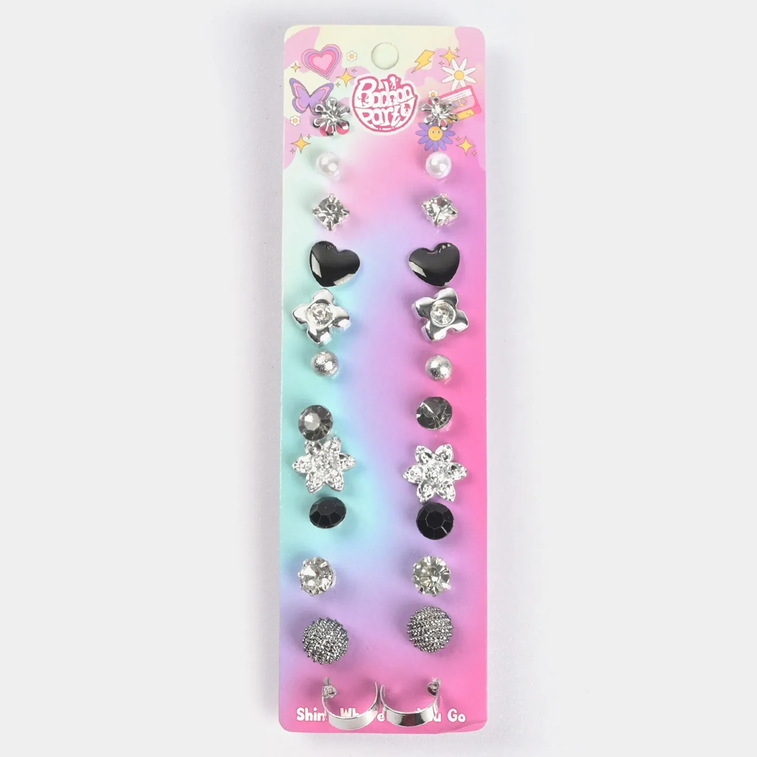 12 Pairs Charming Ears Studs/Tops For Girls