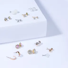 12 Pairs Charming Ears Studs/Tops For Girls