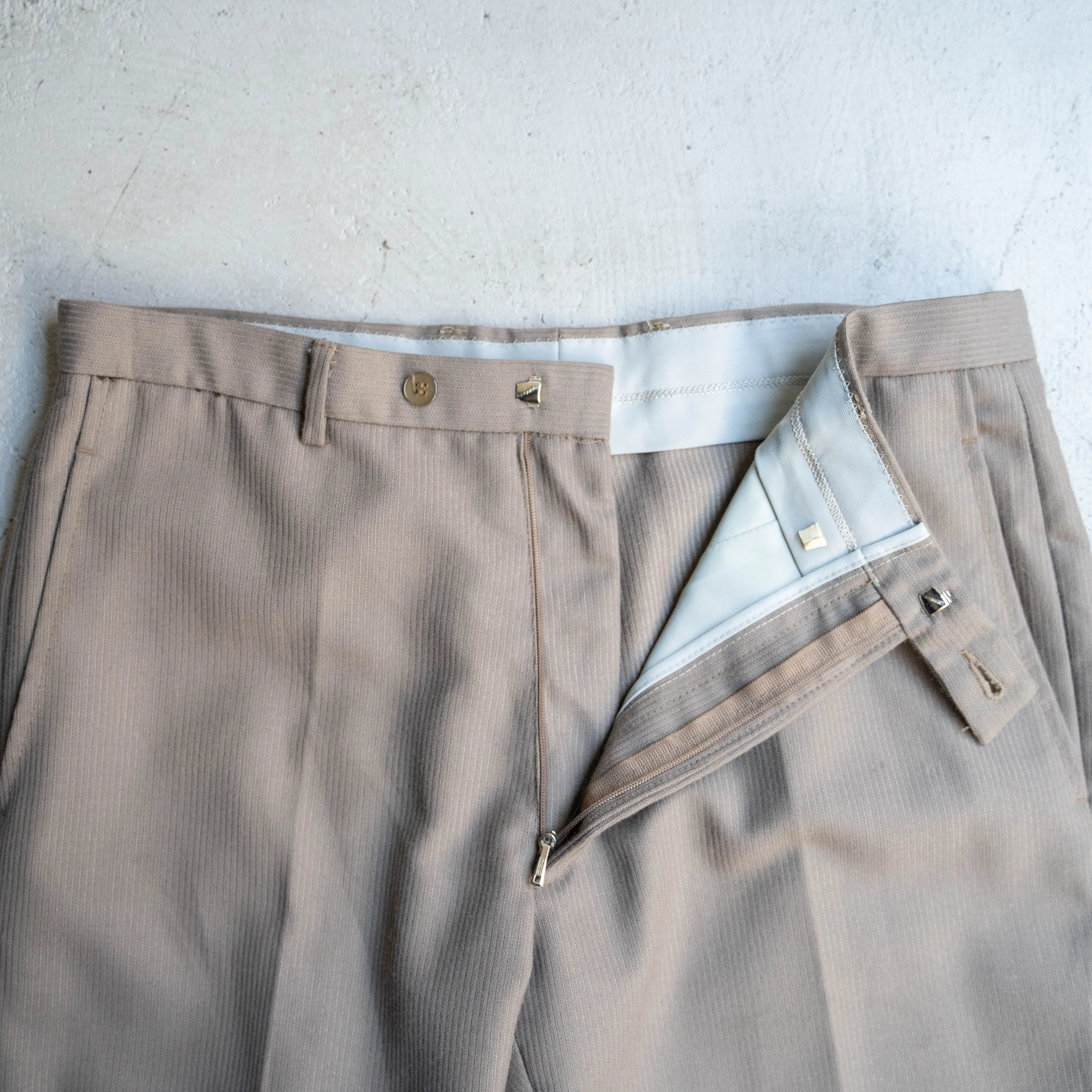 1960-70s France beige color dress pants 'Adolphe Lafont'