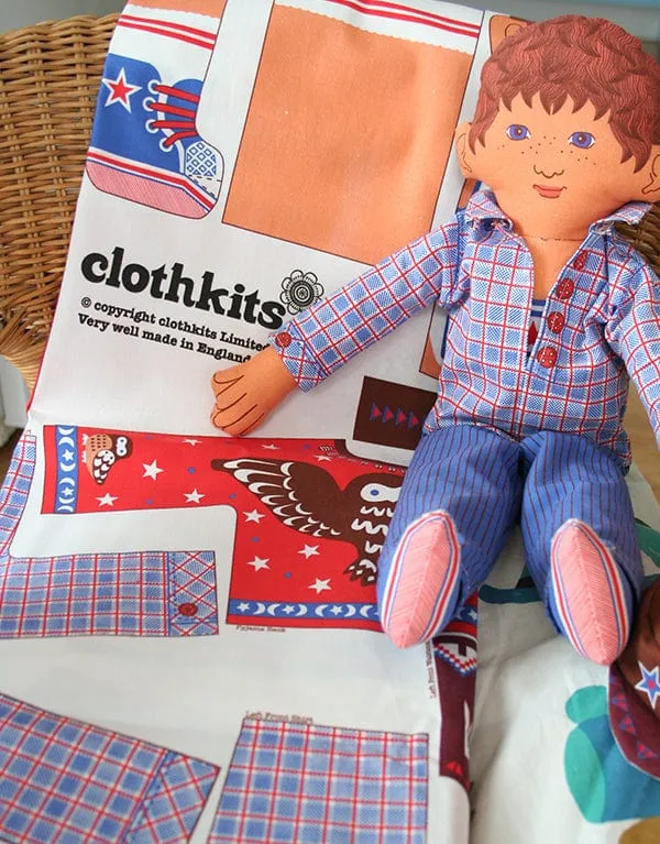 1970s Original Clothkits® Boy Rag Doll Sewing Kit