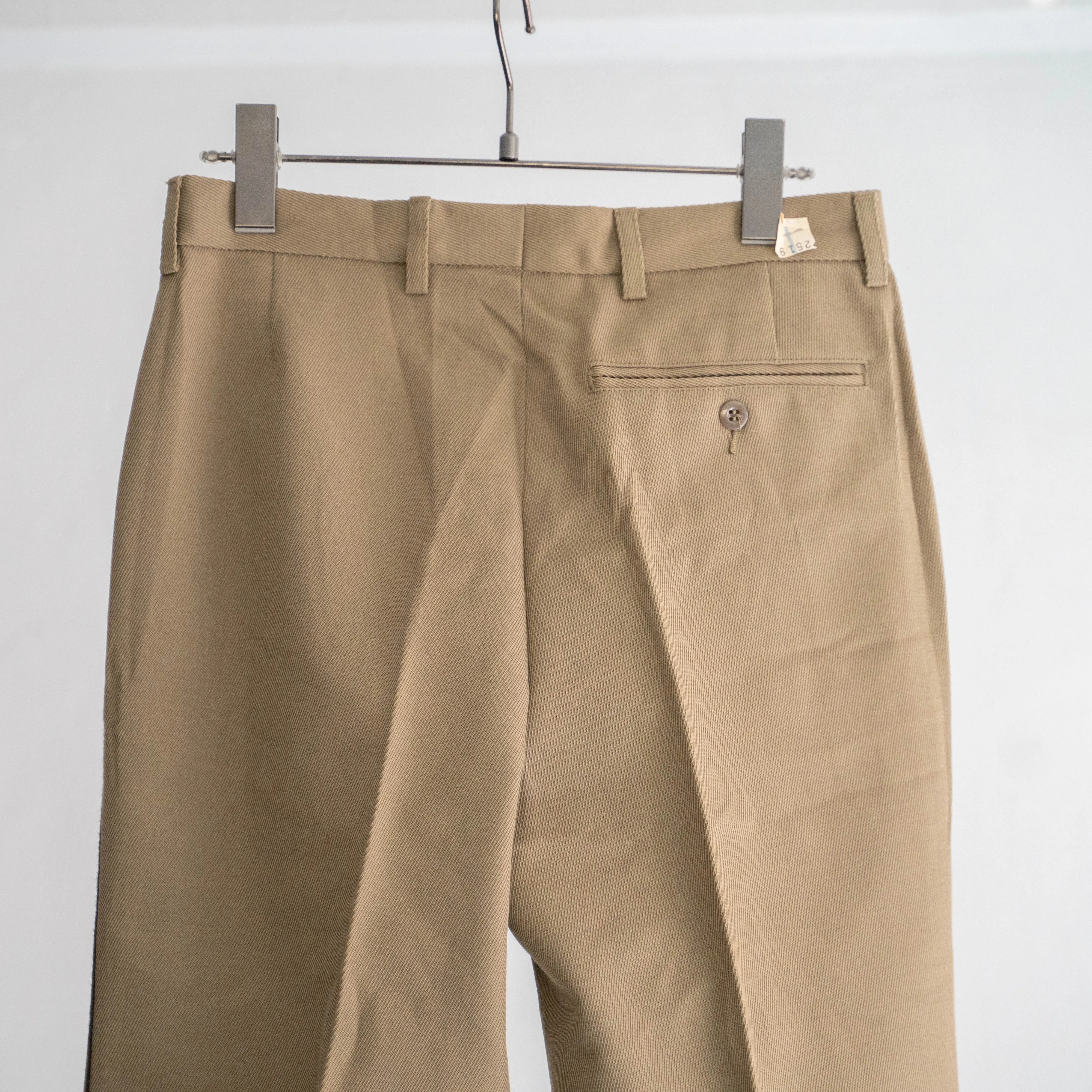 1980s French military beige color side line ceremony pants 'dead stock'