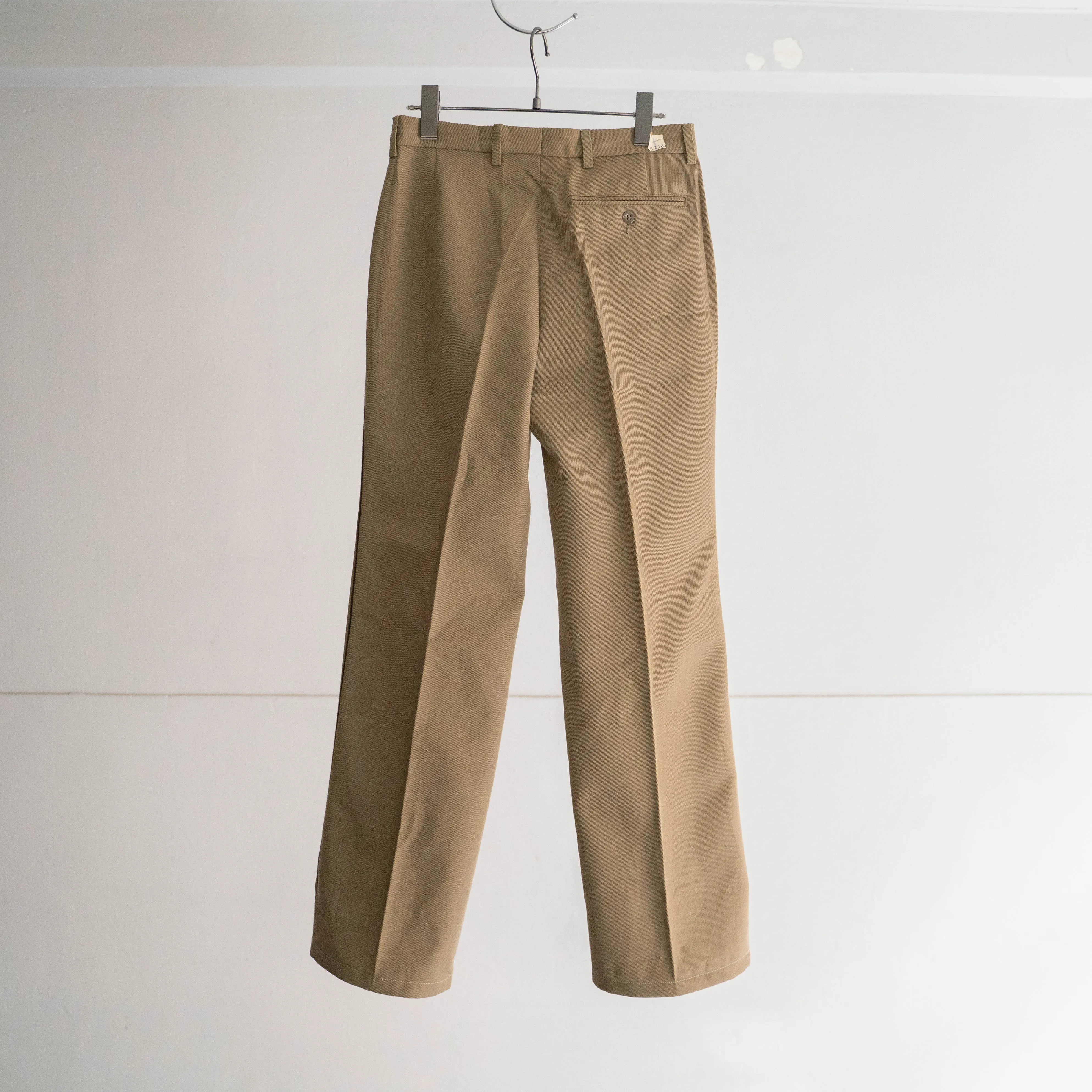 1980s French military beige color side line ceremony pants 'dead stock'