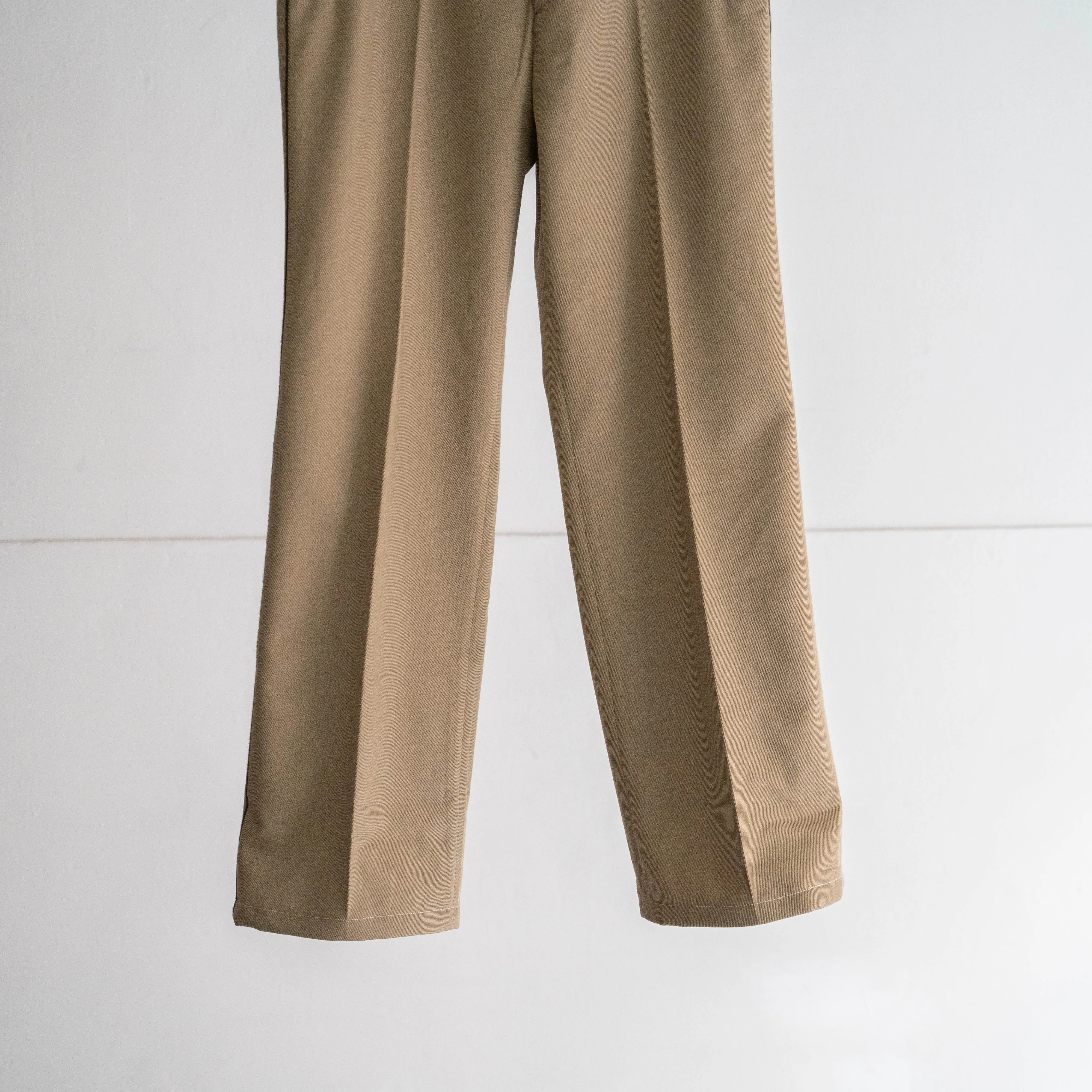 1980s French military beige color side line ceremony pants 'dead stock'