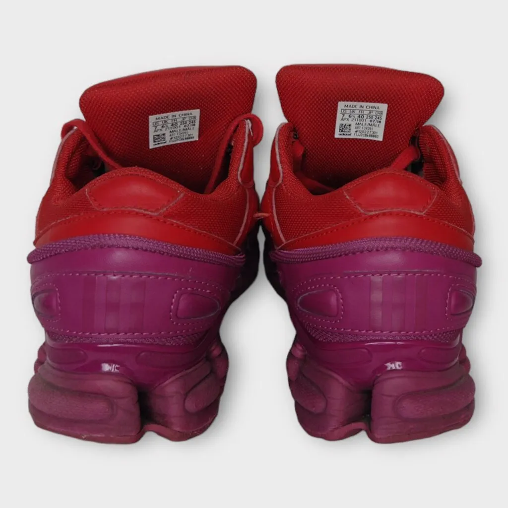 Adidas by Raf Simmons Red & Purple Ozweego Colour Block Sneaker