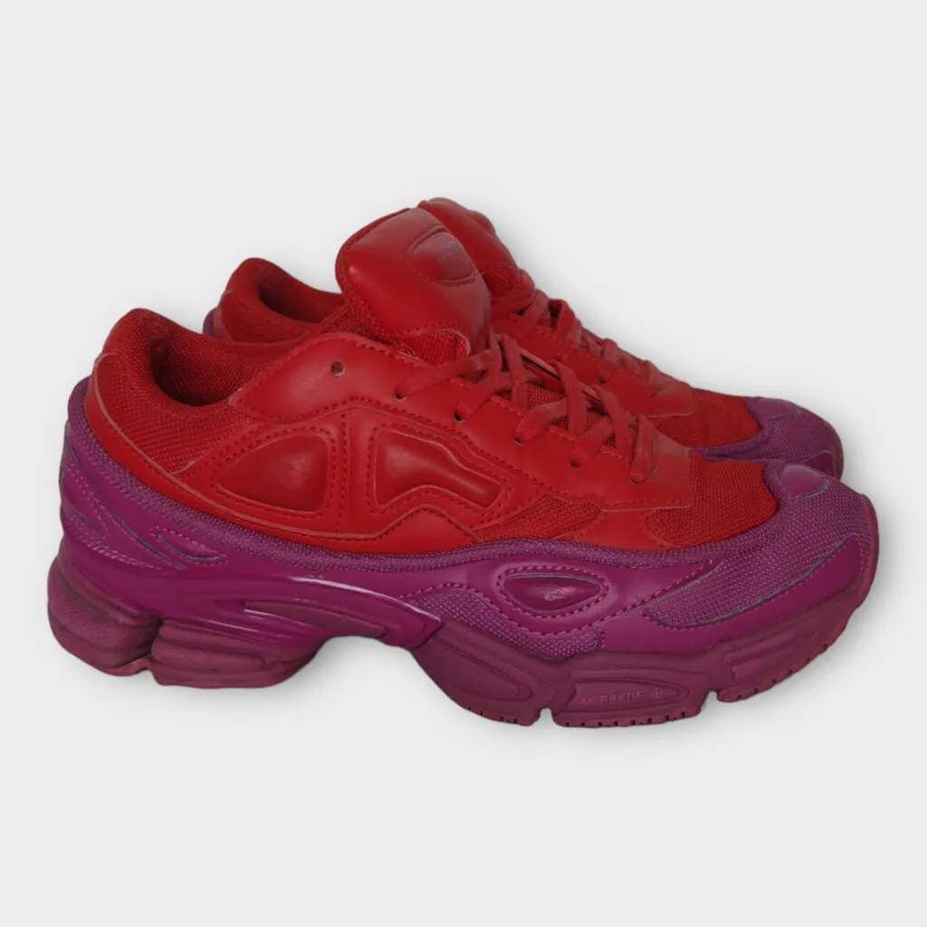 Adidas by Raf Simmons Red & Purple Ozweego Colour Block Sneaker