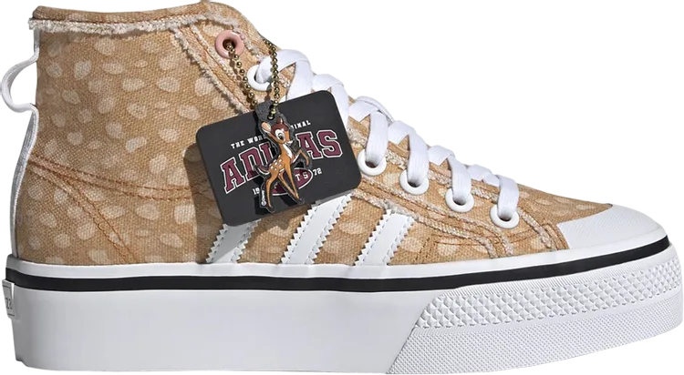 Adidas Disney x Wmns Nizza Platform MId 'Bambi' sneakers, brown