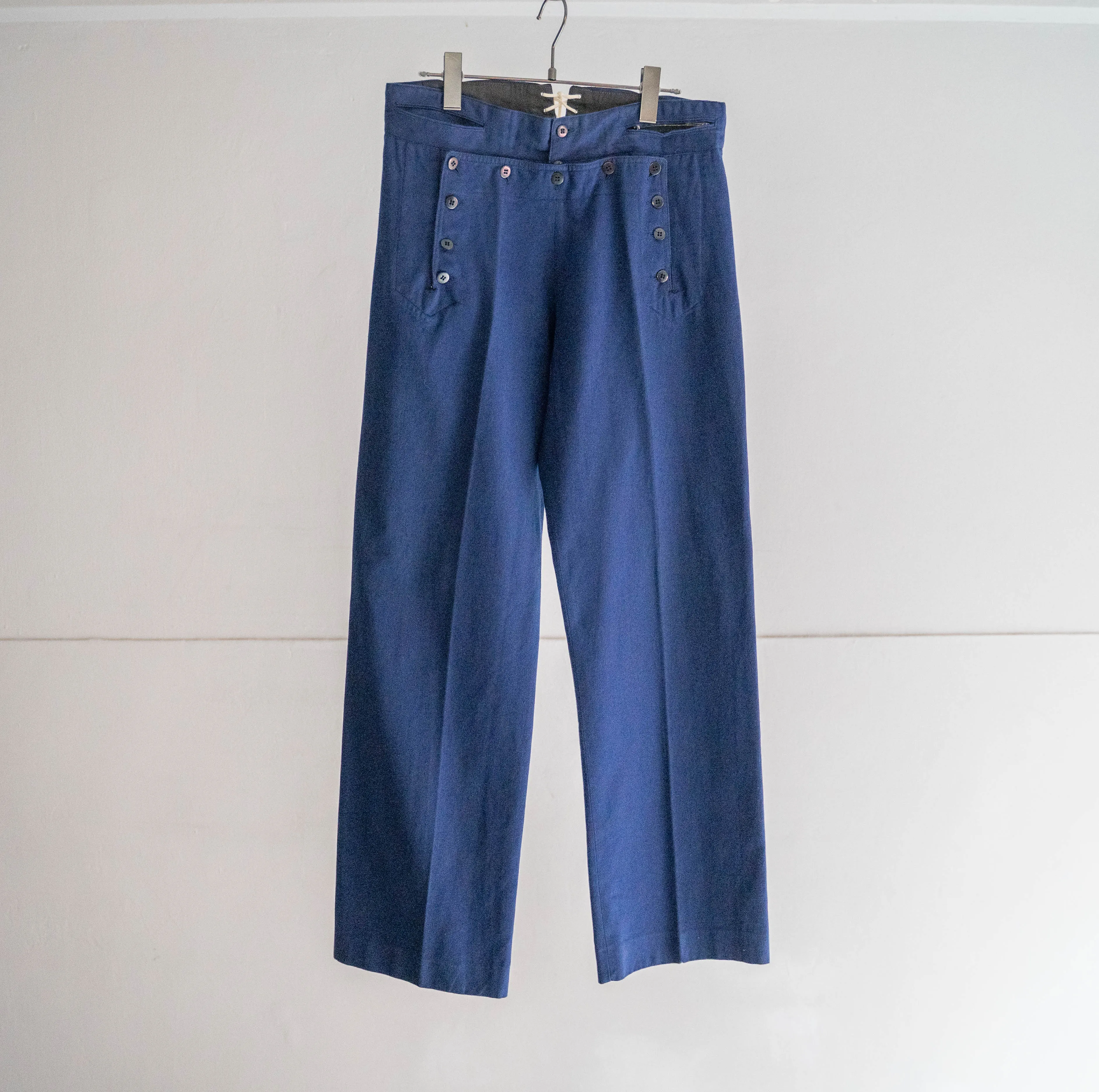 around 1970s Italy blue color sailor pants -mint condition-