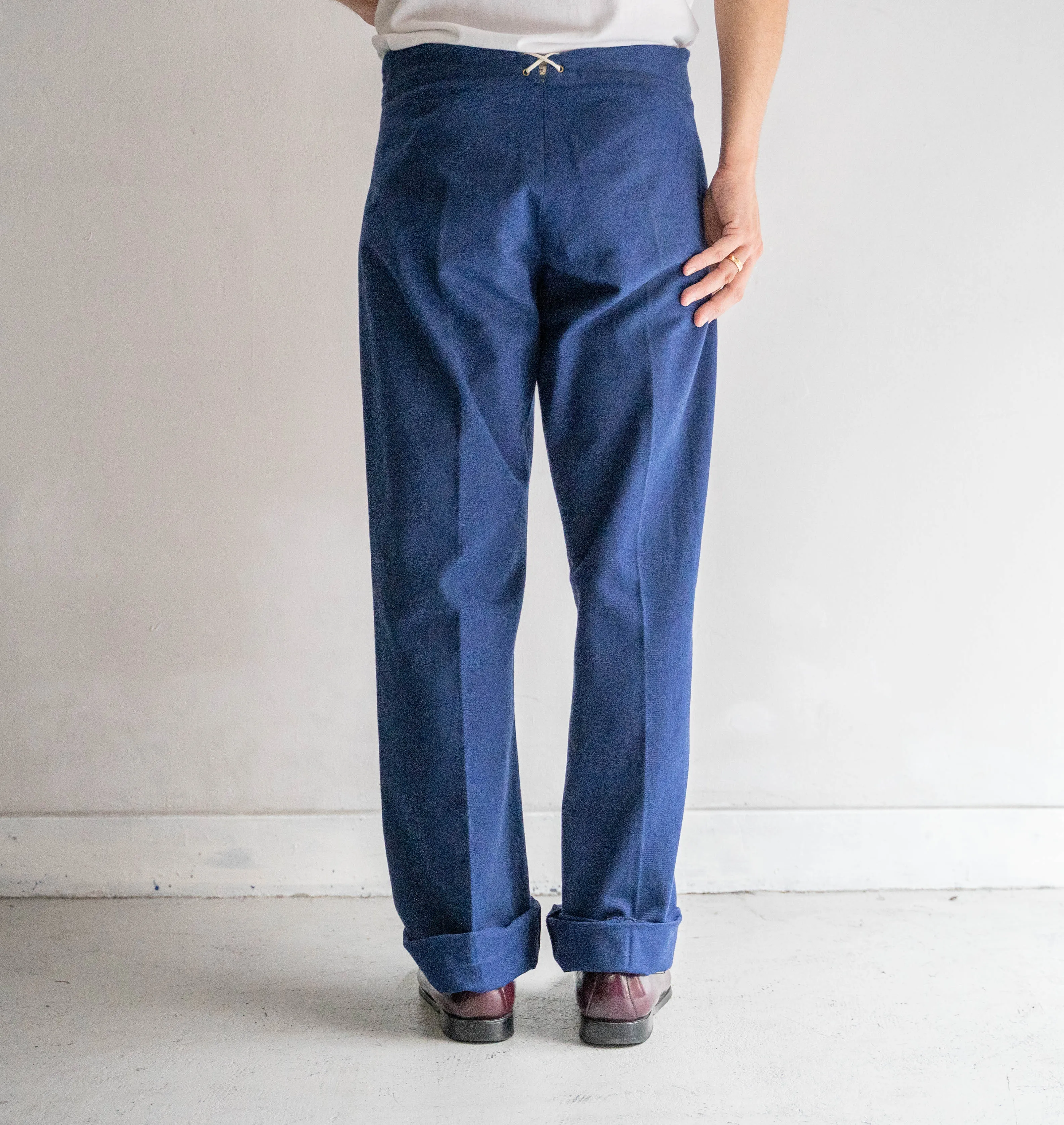 around 1970s Italy blue color sailor pants -mint condition-