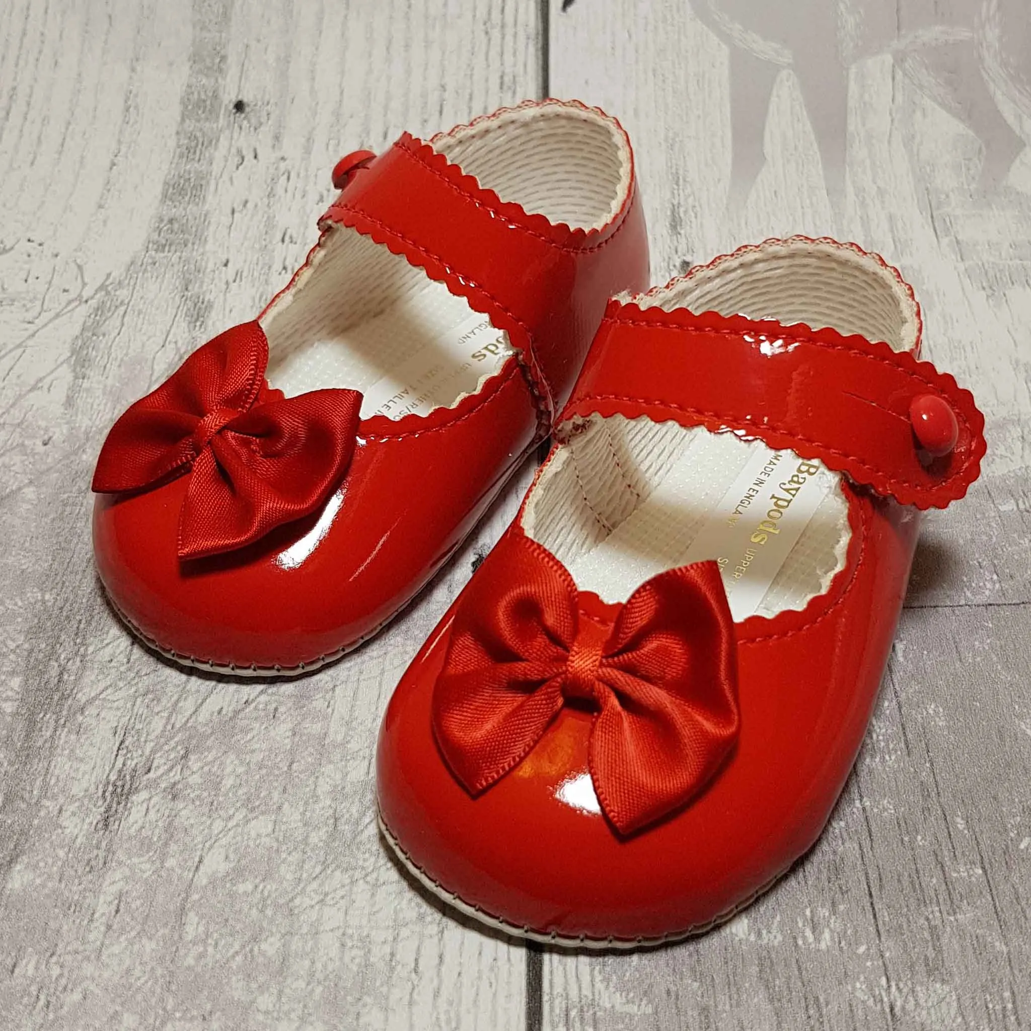 Baby Girl Red Pram Shoes