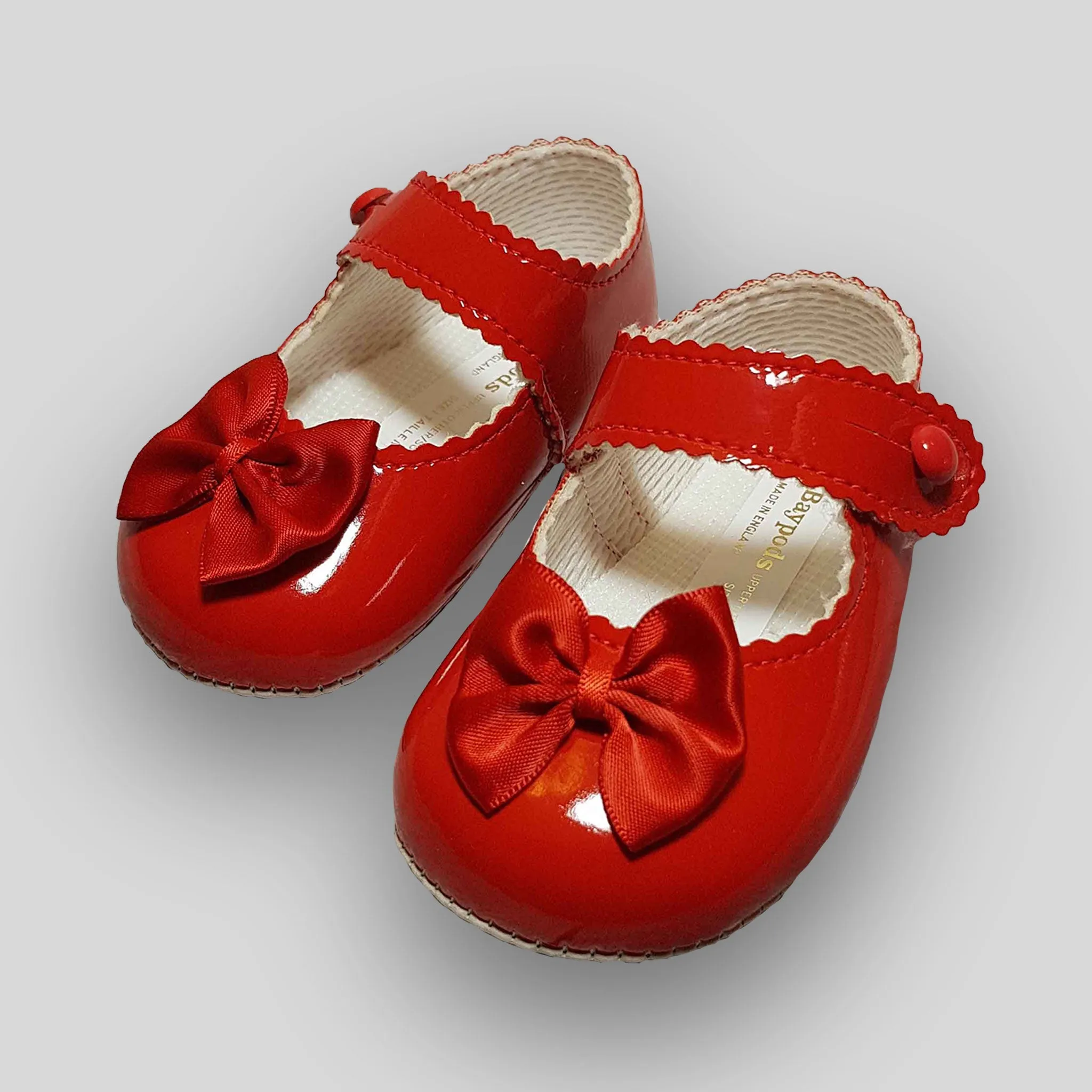 Baby Girl Red Pram Shoes