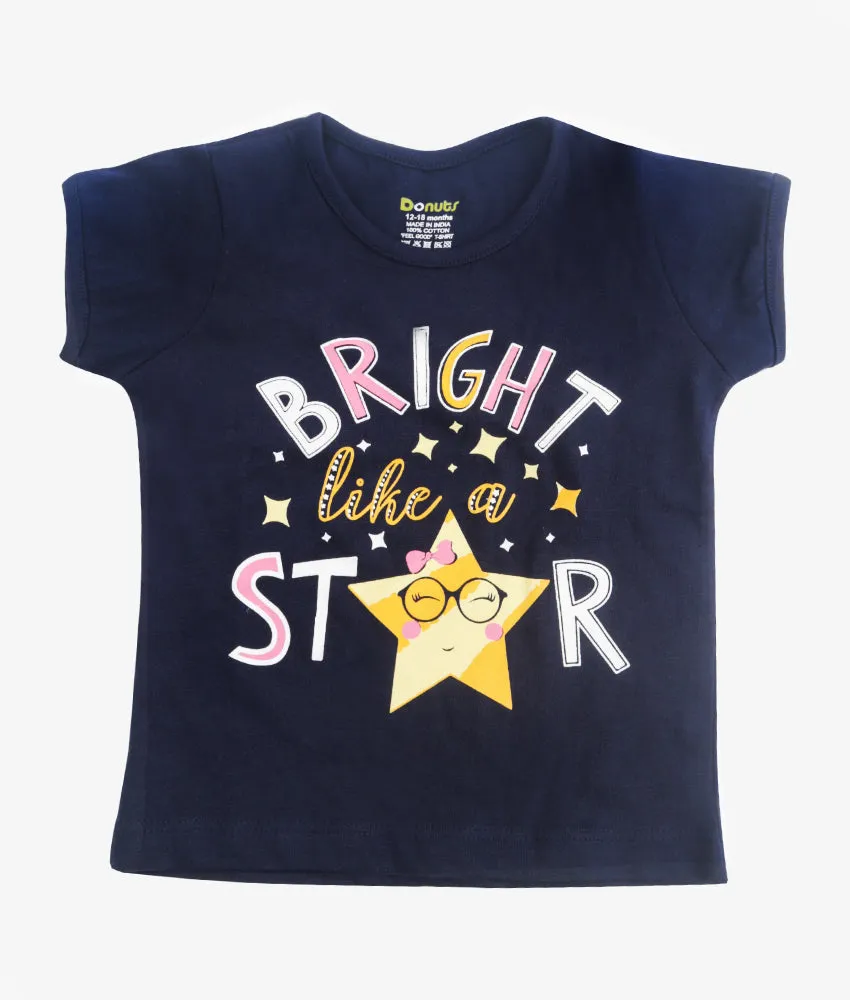 Baby Girls T-Shirts - Bright Like A Star