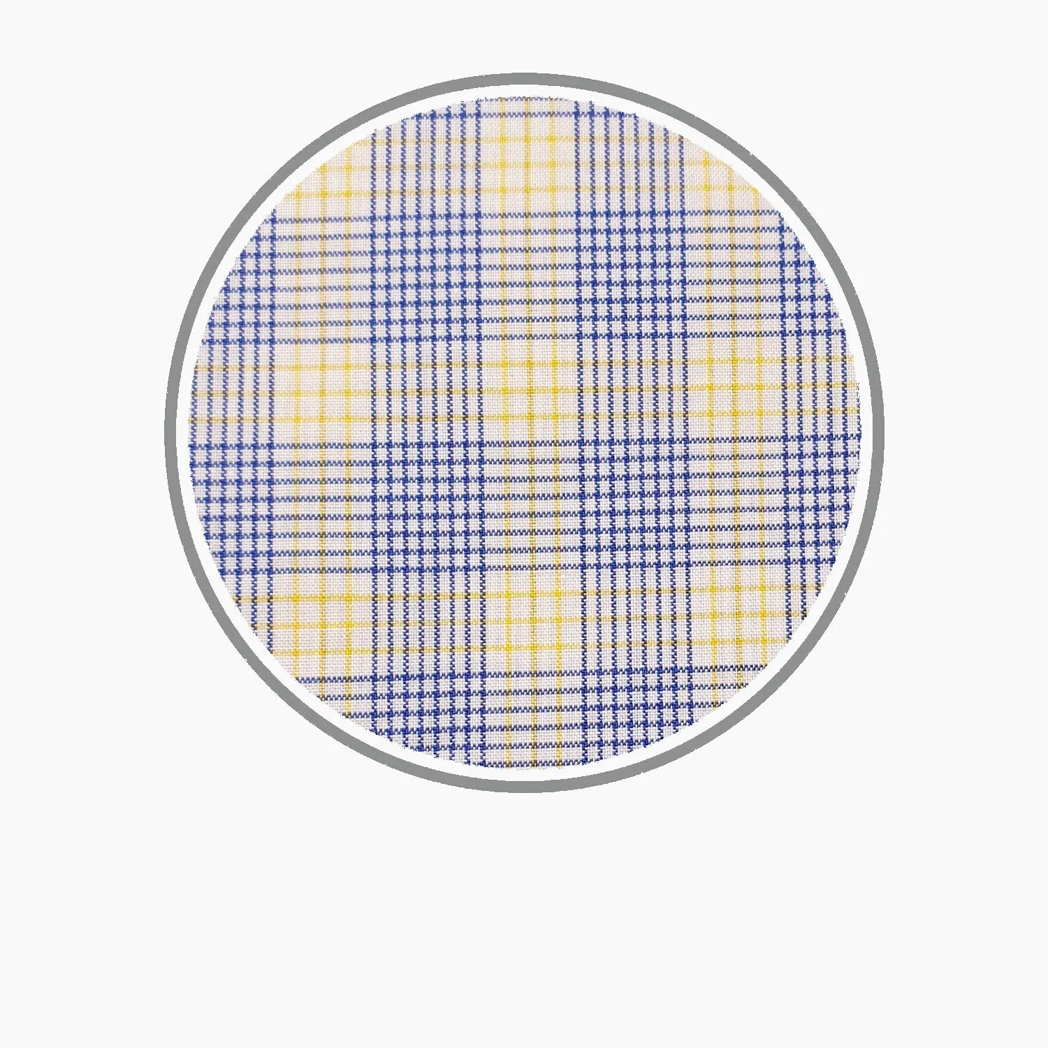 Blue and Yellow Multi Check Silverline Cotton Fabric