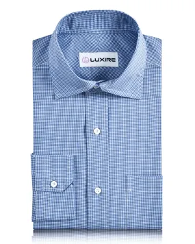 Blue Micro Gingham Checks Shirt