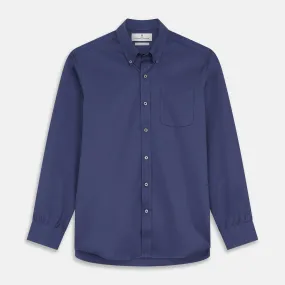 Blue Piece Dyed Weekend Fit Suffolk Shirt