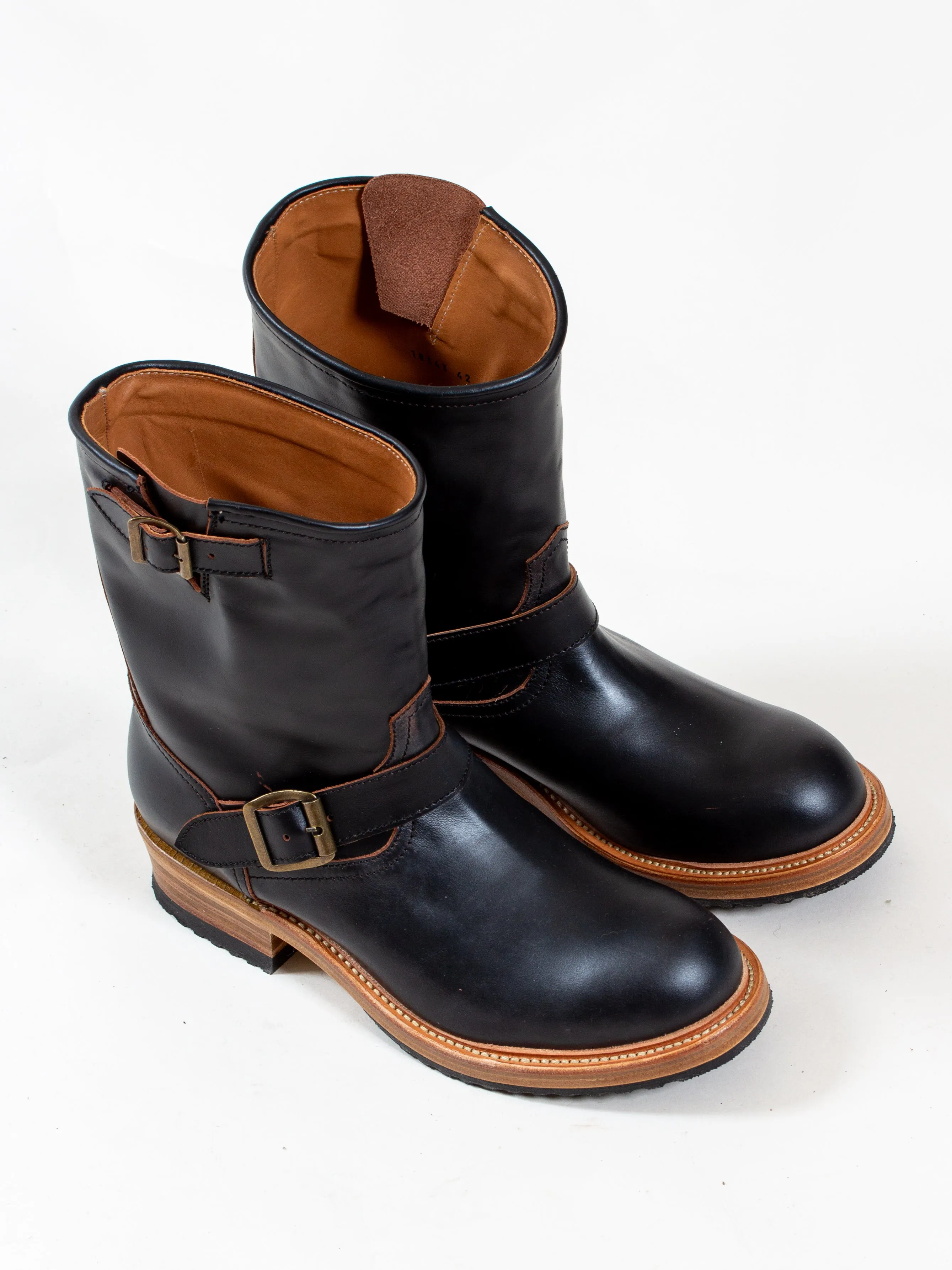 Bright Shoemakers, Engineer Boot Low, Black Teacore