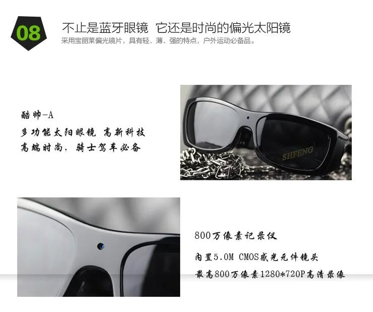 camera  DV glasses Anti-ultraviolet sunglasses