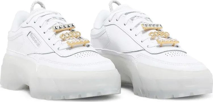 Cardi b x wmns club c 'triple white' Reebok sneakers, white