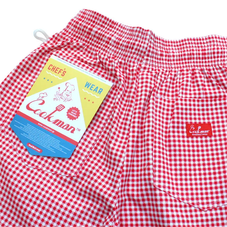 Cookman Chef Short Pants - Gingham : Red