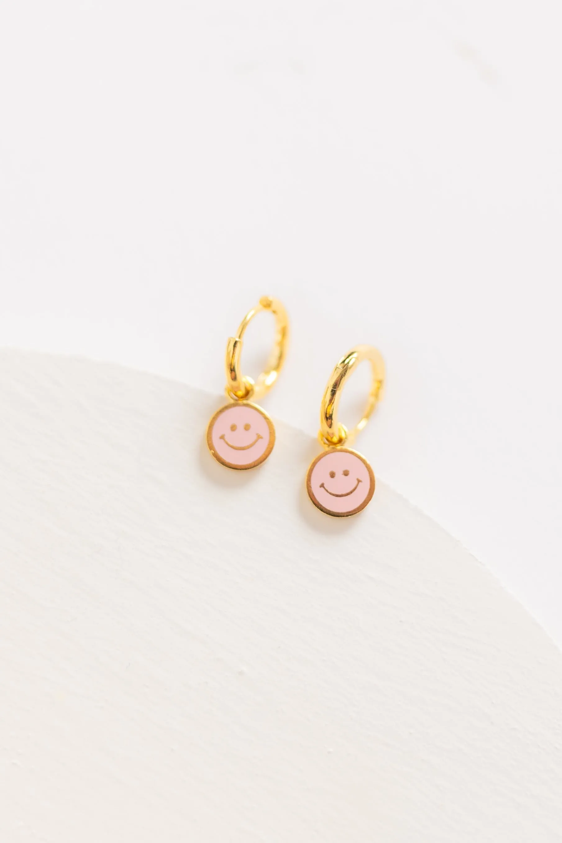 Cove Smiley Huggie Earrings