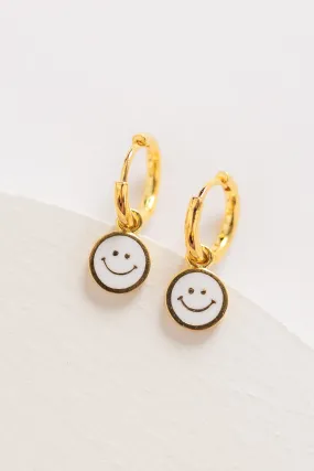 Cove Smiley Huggie Earrings