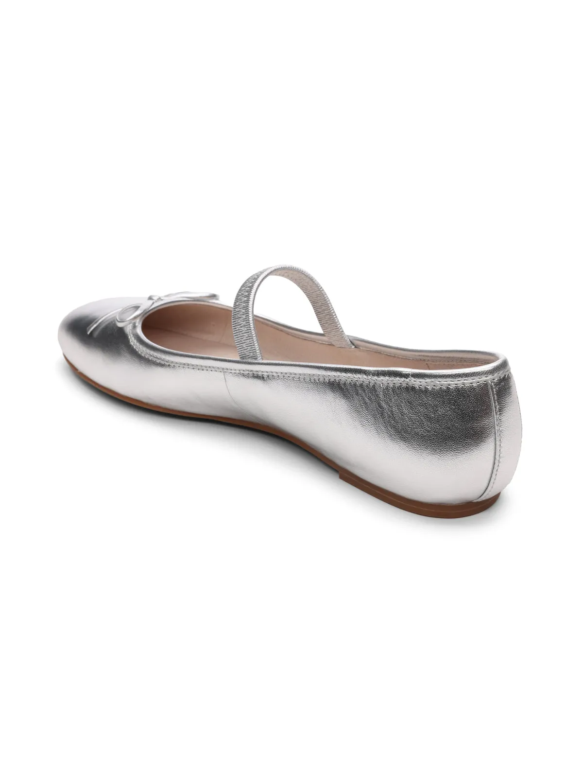 Facile Ballet Flat Silver