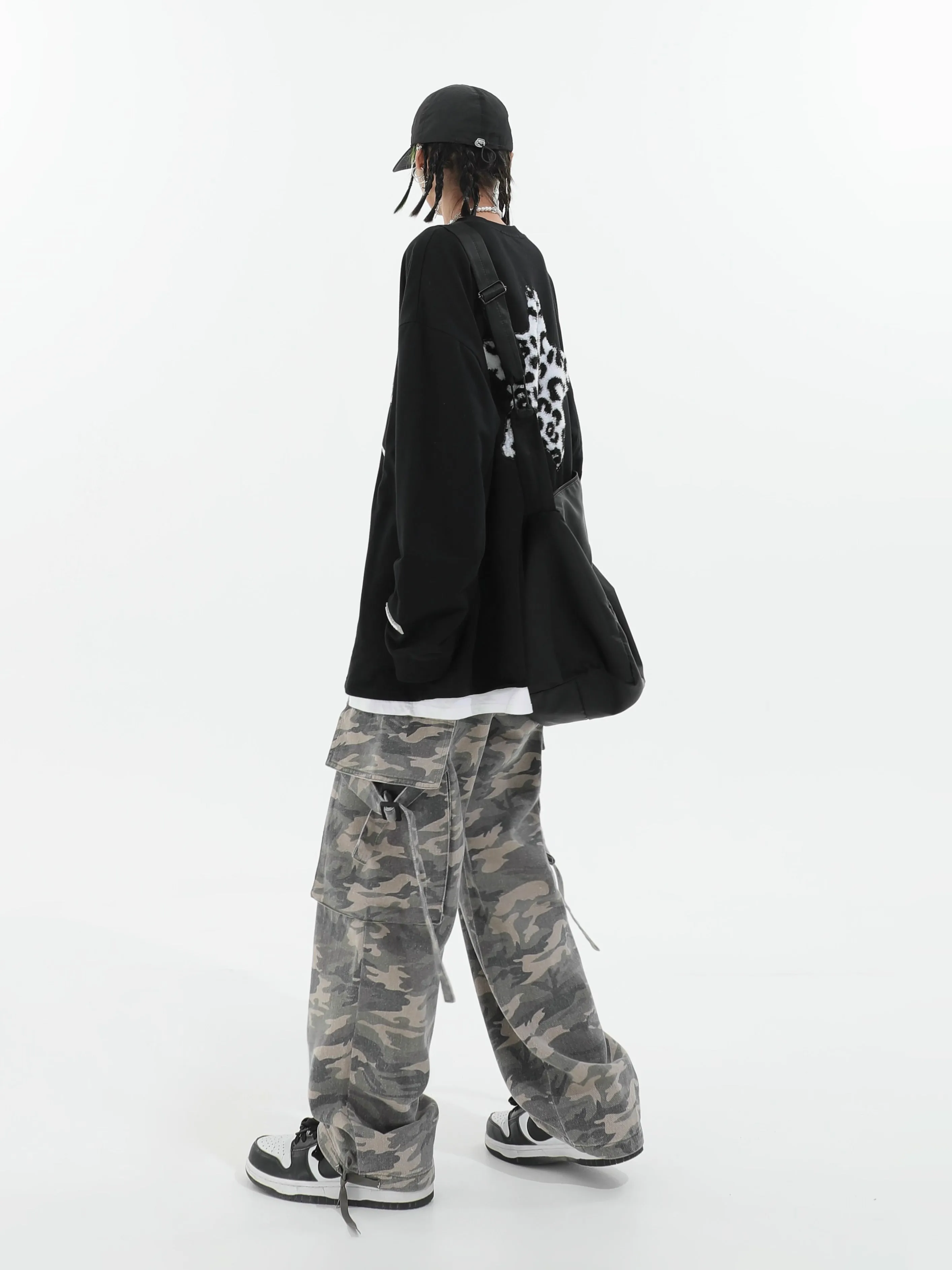 Faded Camo Straight Cargo Pants