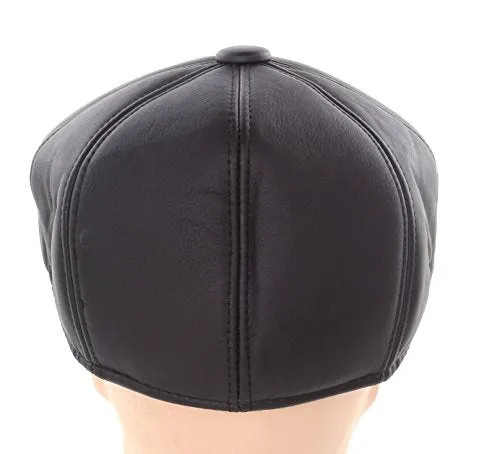 Flat Cabbie Men's Classic Newsboy Flat Cap Hat with Ear Flaps