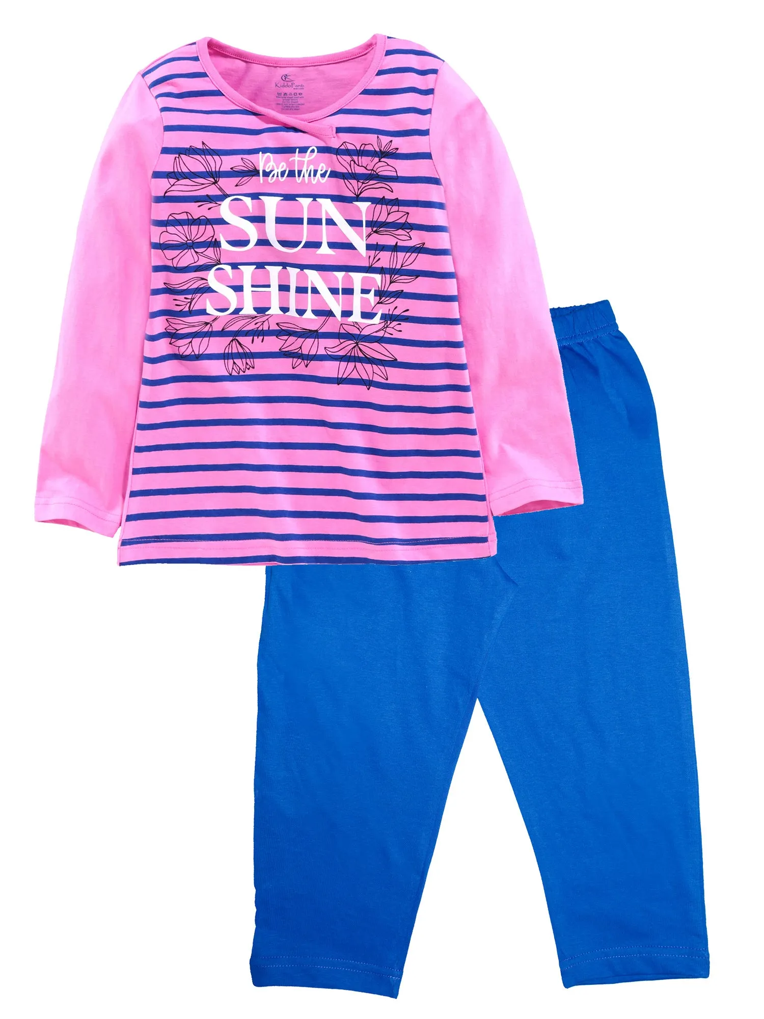 Girls Cotton Tee with Pyjama Pant