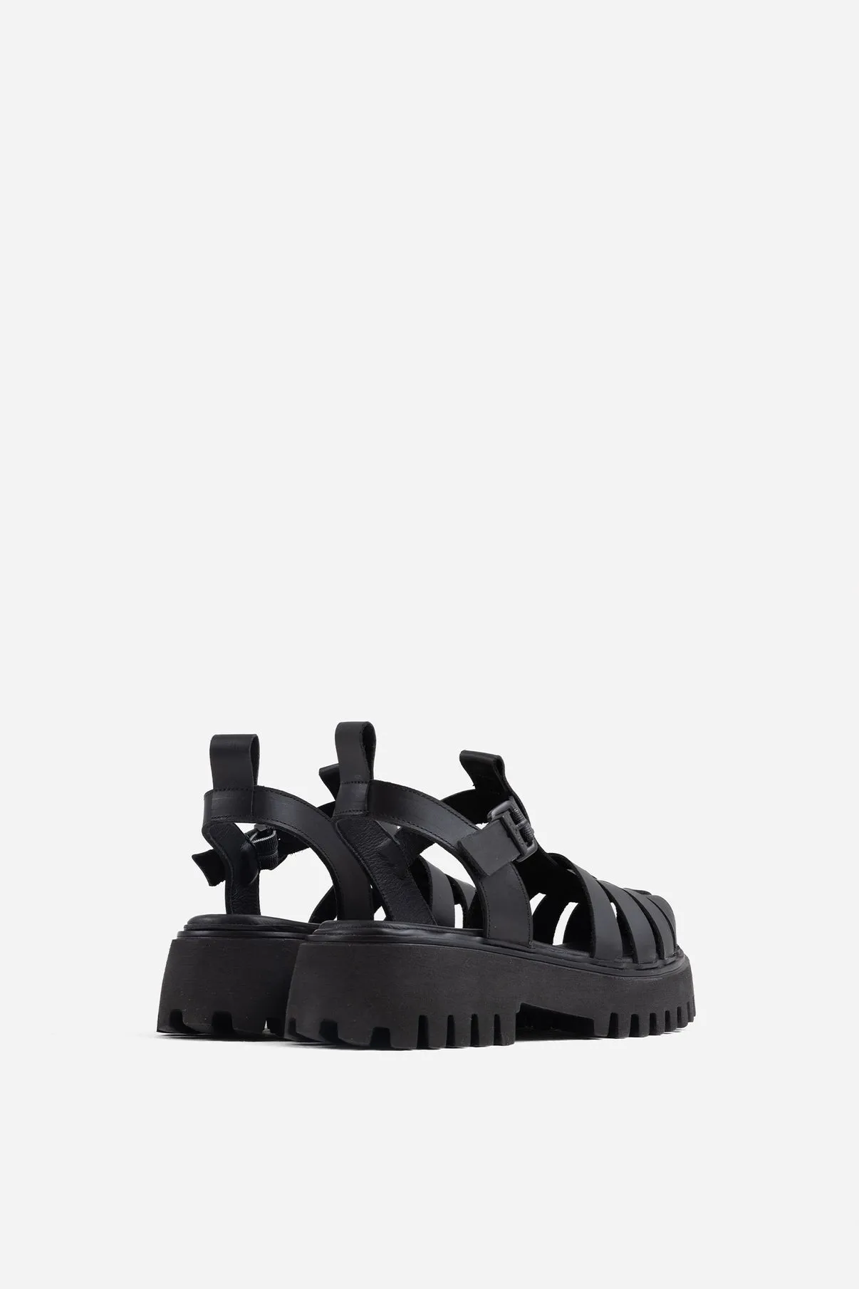 Groovy Black Chunky Sandals