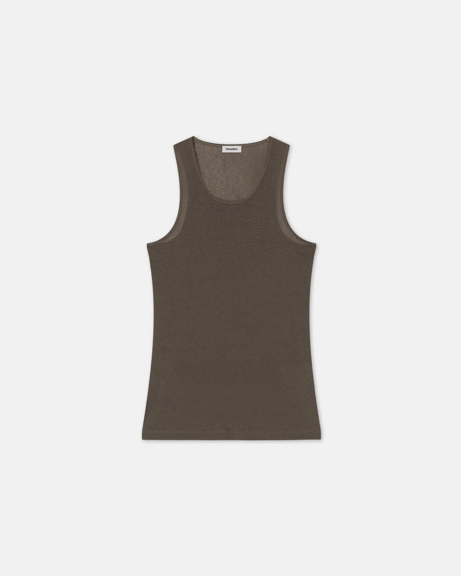 Levon - Sale Mesh-Jersey Tank Top - Soil