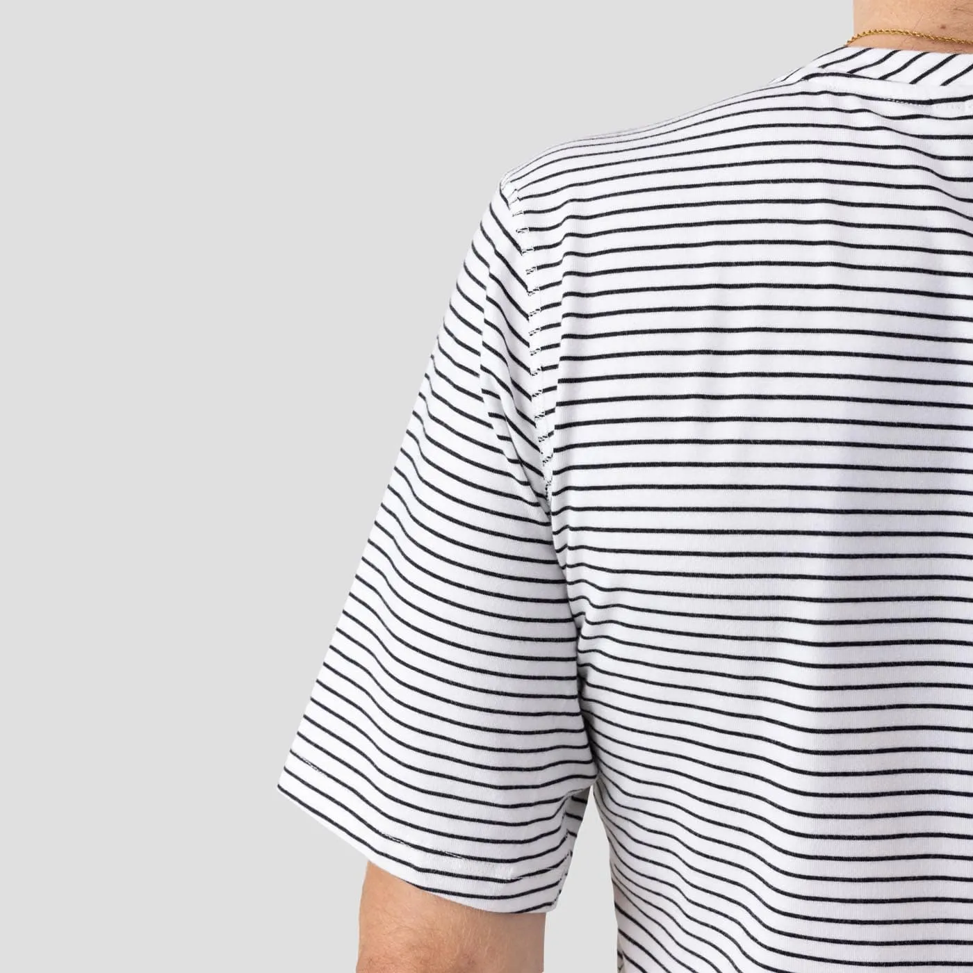 Men's Organic Riding Shirt  - White Stripes