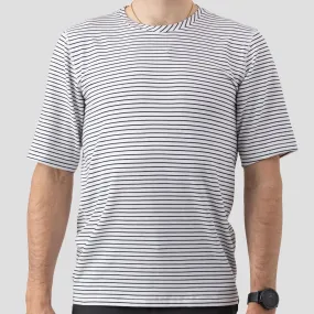 Men's Organic Riding Shirt  - White Stripes