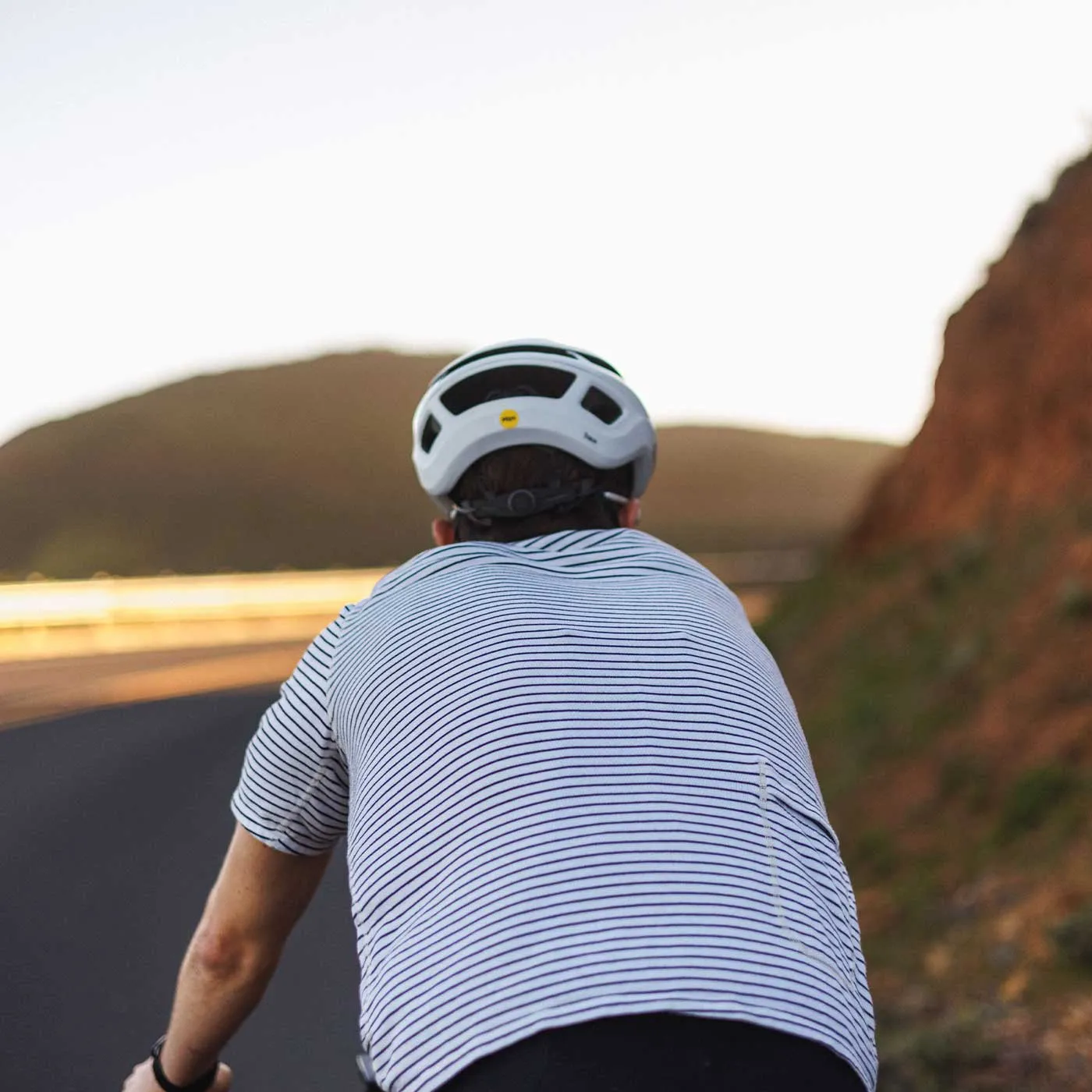 Men's Organic Riding Shirt  - White Stripes