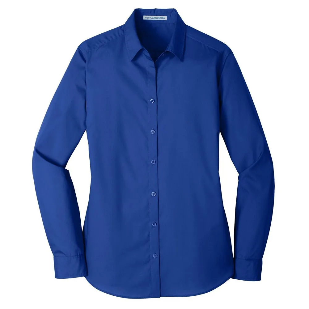 Port Authority® Ladies Long Sleeve Carefree Poplin Shirt