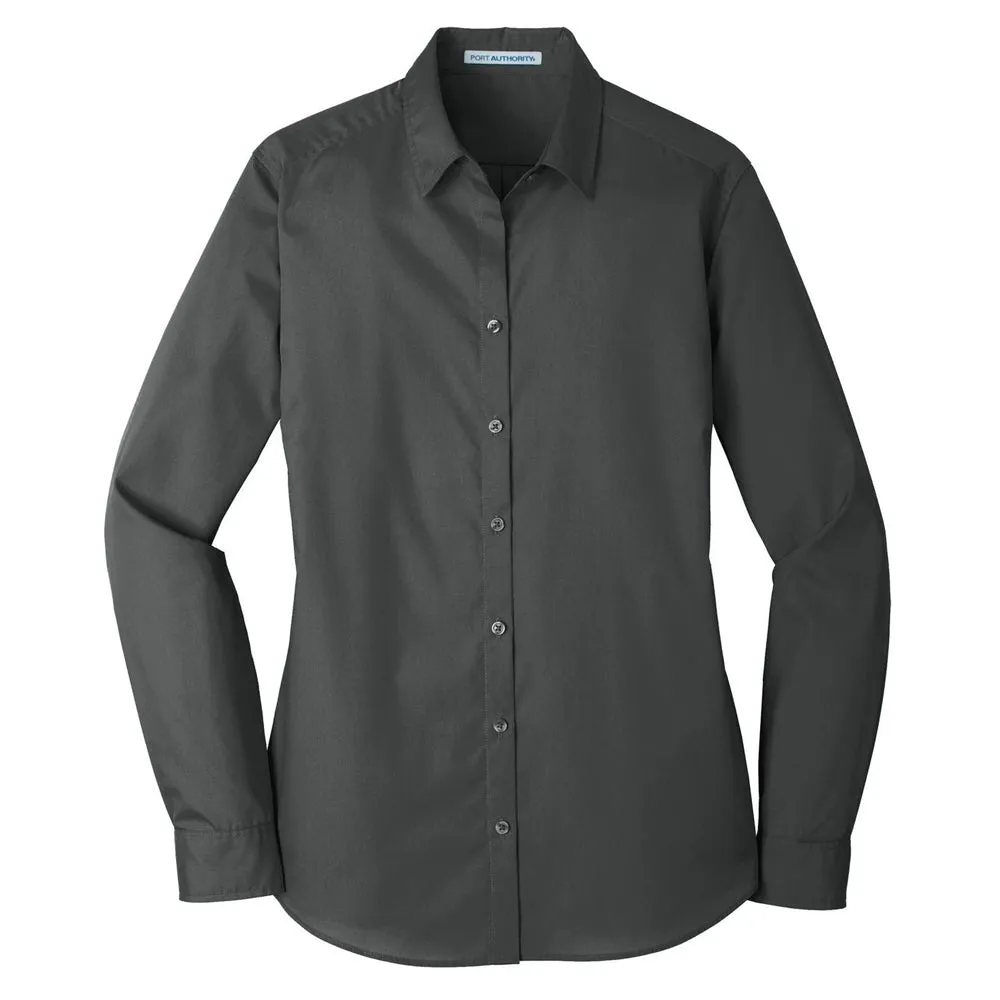 Port Authority® Ladies Long Sleeve Carefree Poplin Shirt