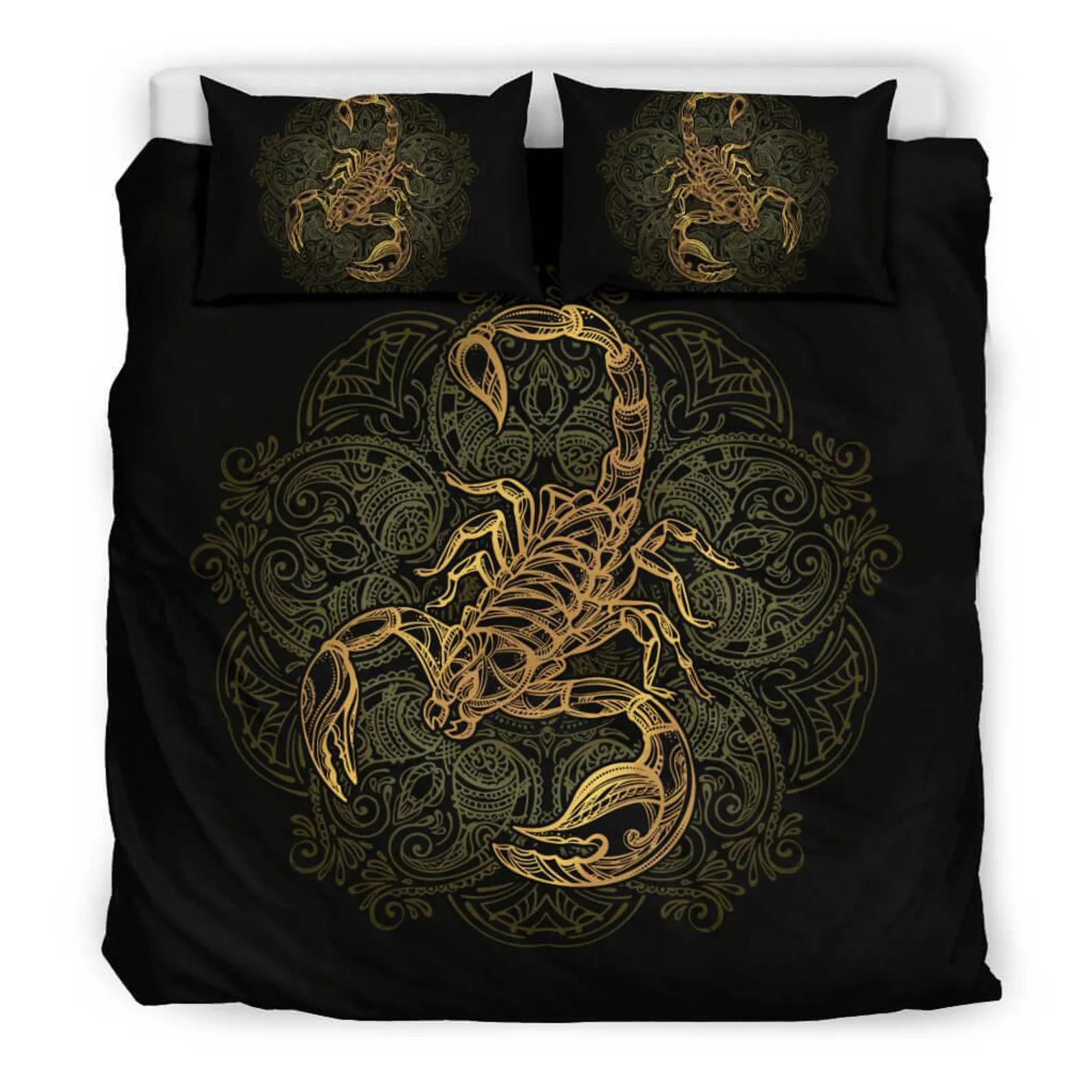 Scorpion Bedding Duvet Cover For Kids Teens And Adults, Scorpio Zodiac Lover Gift Idea, Scorpion Twin King And Queen Size Duvet Cover