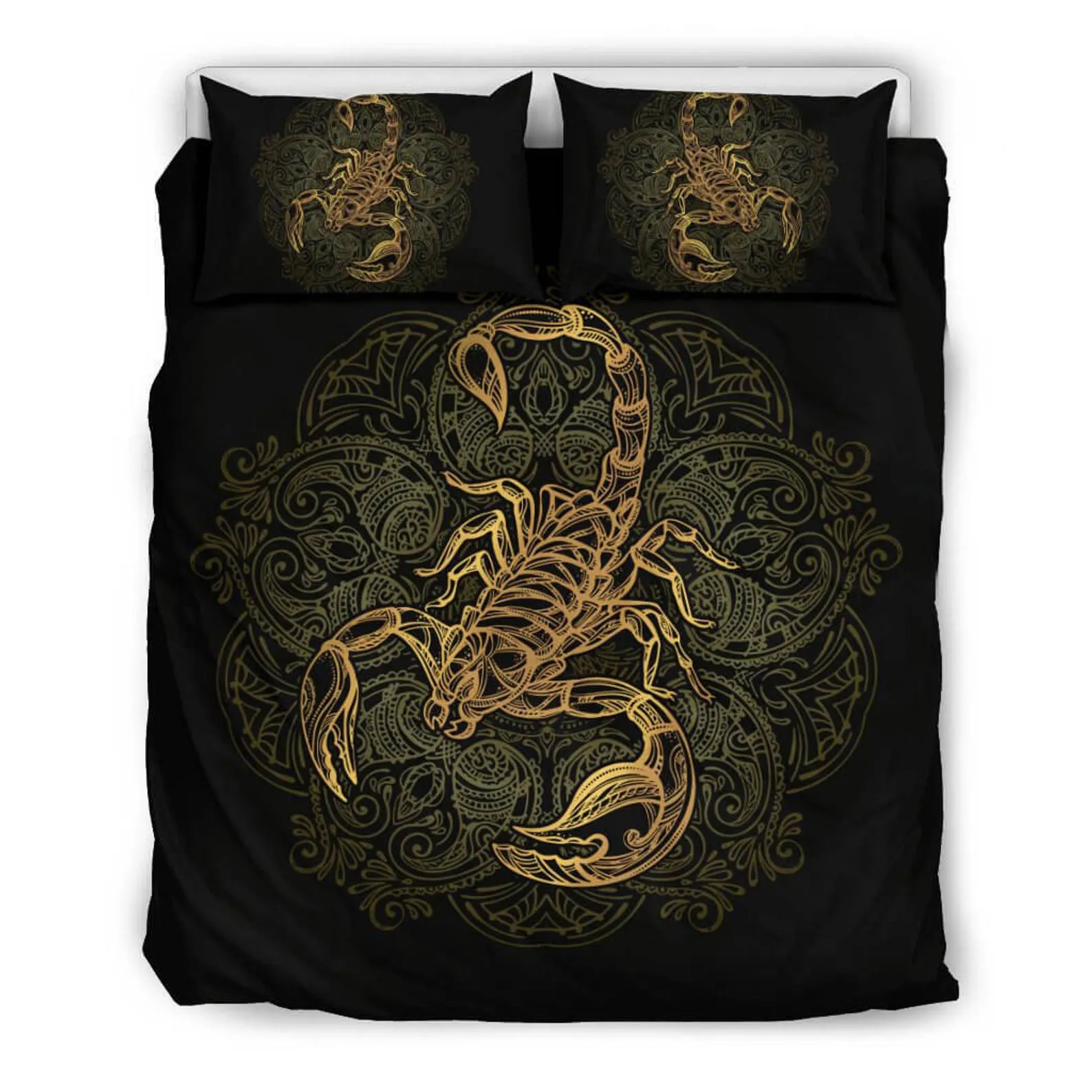 Scorpion Bedding Duvet Cover For Kids Teens And Adults, Scorpio Zodiac Lover Gift Idea, Scorpion Twin King And Queen Size Duvet Cover