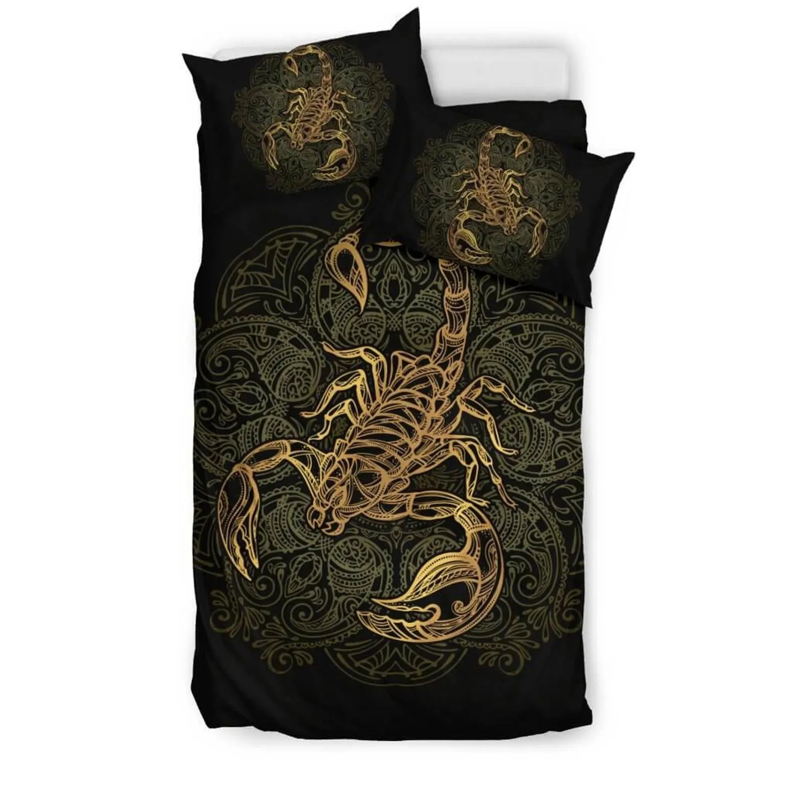 Scorpion Bedding Duvet Cover For Kids Teens And Adults, Scorpio Zodiac Lover Gift Idea, Scorpion Twin King And Queen Size Duvet Cover