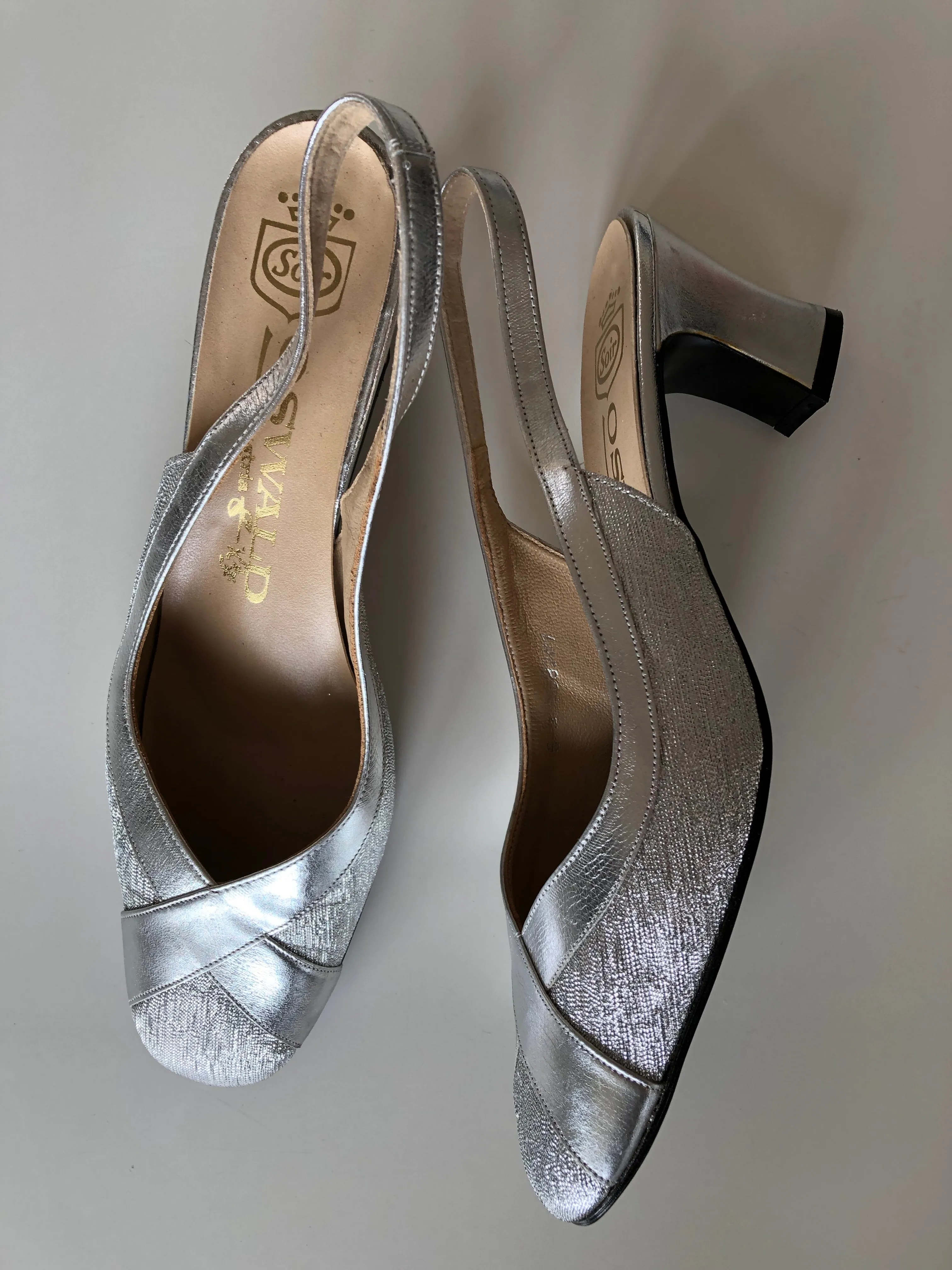 Silver Slingbacks