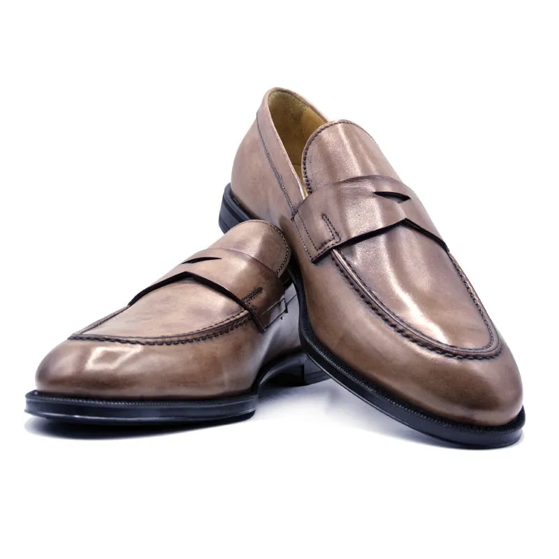 SMPL-PL-020 Calfskin Penny Loafer Size 9