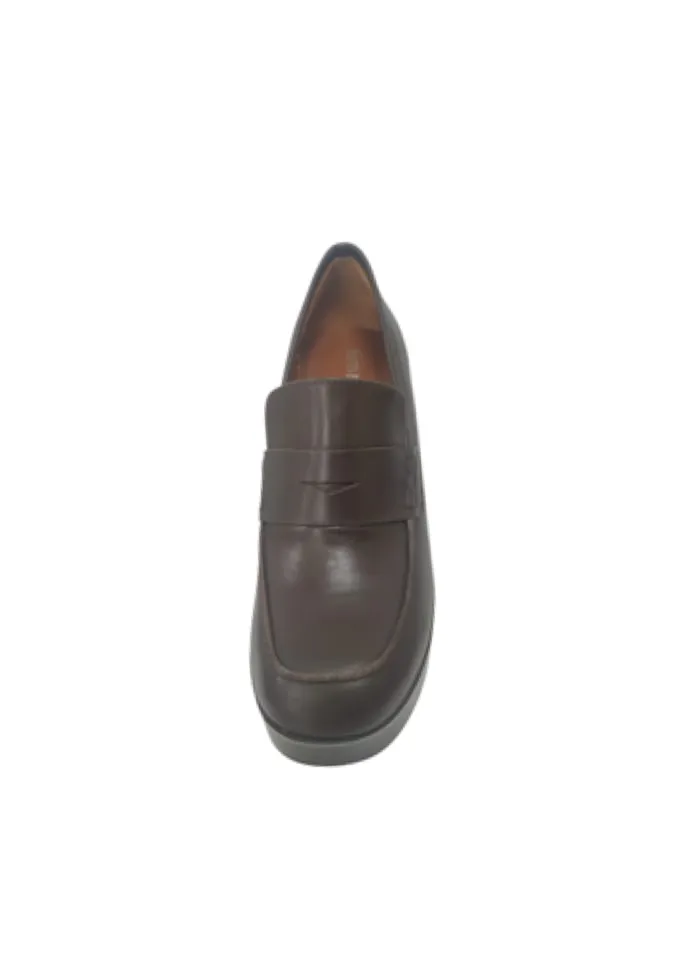 Tim and Simonsen Kwarmie Leather Chunky Shoe in Coffee