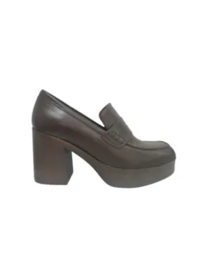 Tim and Simonsen Kwarmie Leather Chunky Shoe in Coffee