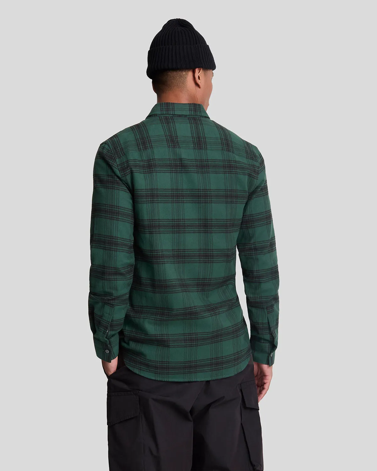 Tonal Check Flannel Shirt